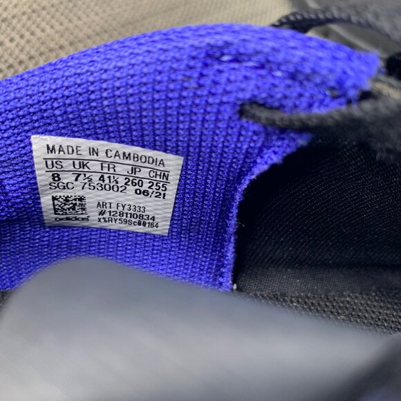 Adidas X Speedflow.4 Turf Soccer Shoes Size 8 Black & Blue Synthetic Mens - Picture 5 of 9